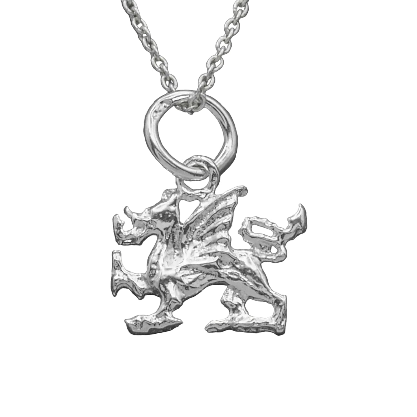 Small Welsh Dragon Pendant – Sterling Silver