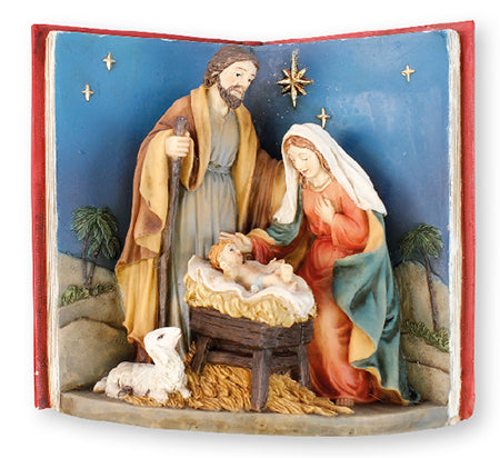 3-D Book Resin Nativity