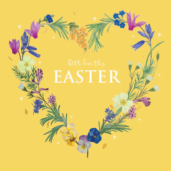 Easter 5 Card Pack - Floral Heart Design