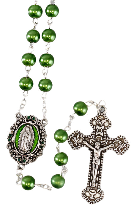Glass Rosary - Green