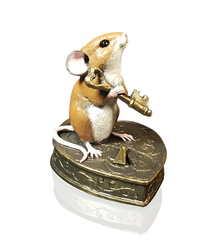 Richard Cooper Bronze - Mouse on Padlock