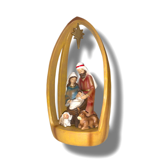 13" Resin Nativity with Arch-Star