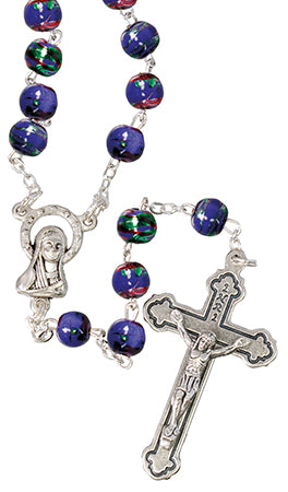 Glass Rosary - Purple