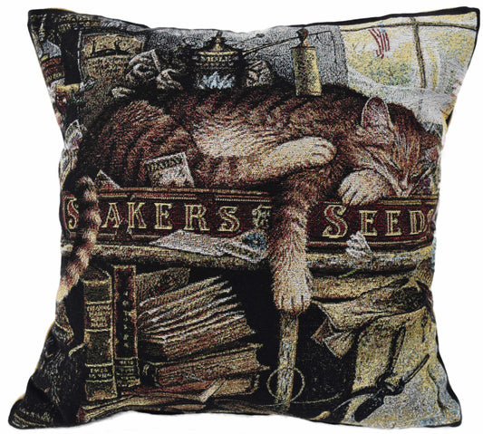 Remington in the Potting Shed Cushion Cover