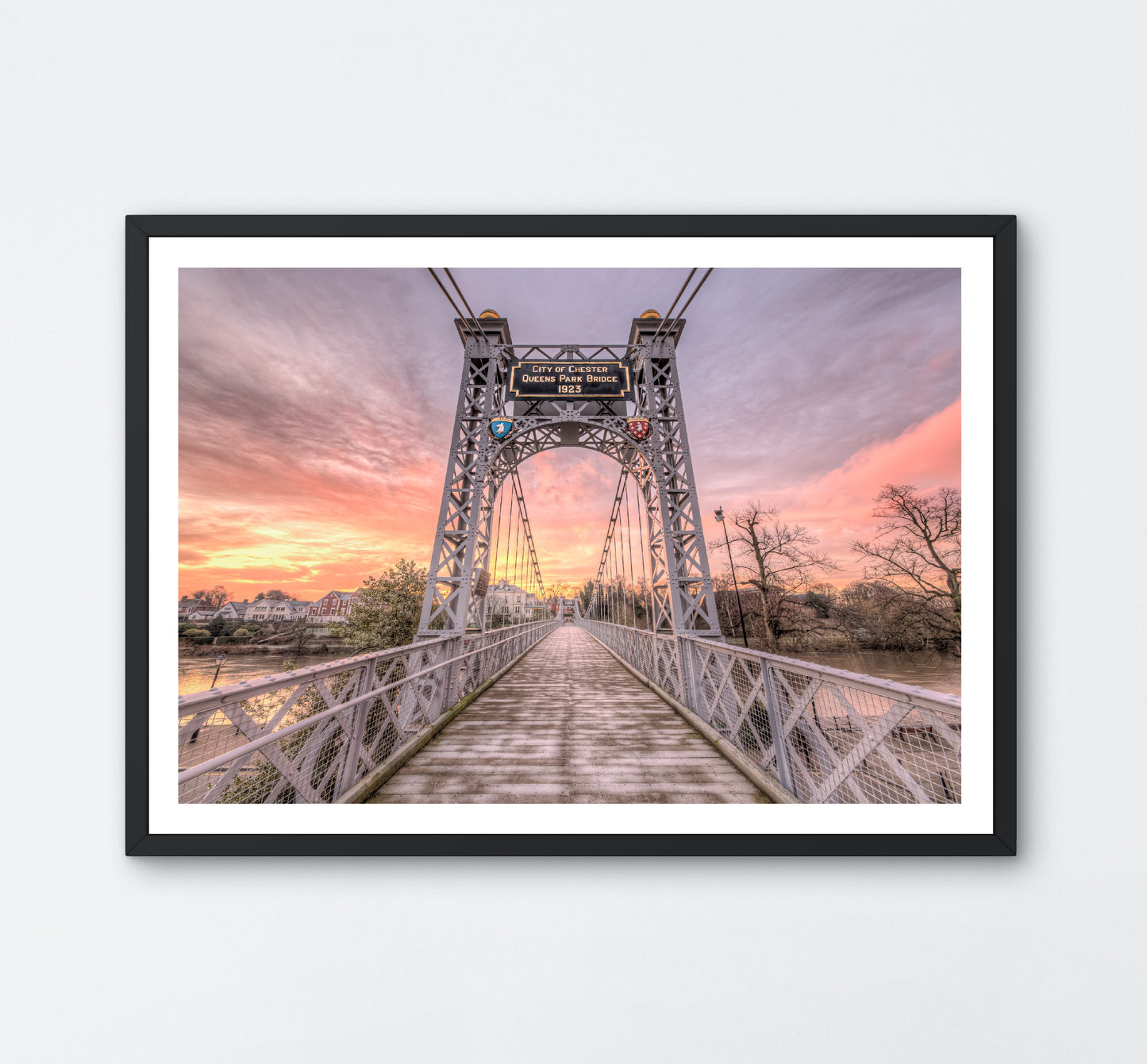 Sunrise at Queens Park Bridge, Chester