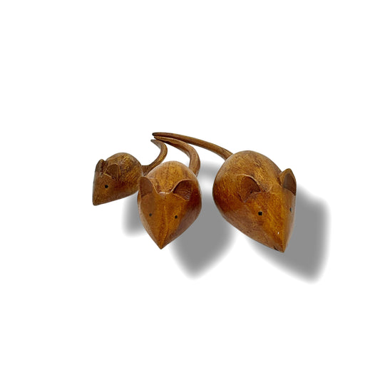 Wooden Mice (Set of Three)