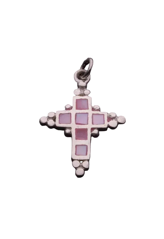 Cross Pendant with Mother of Pearl – Sterling Silver