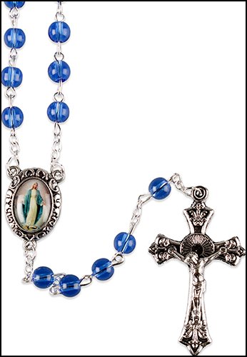 Glass Rosary - Blue