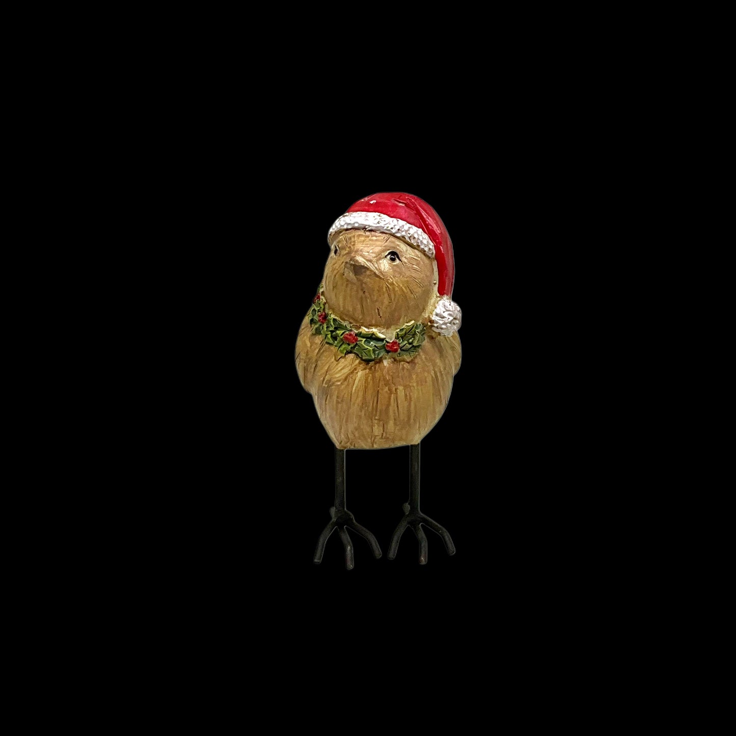 Christmas Bird in Santa Hat