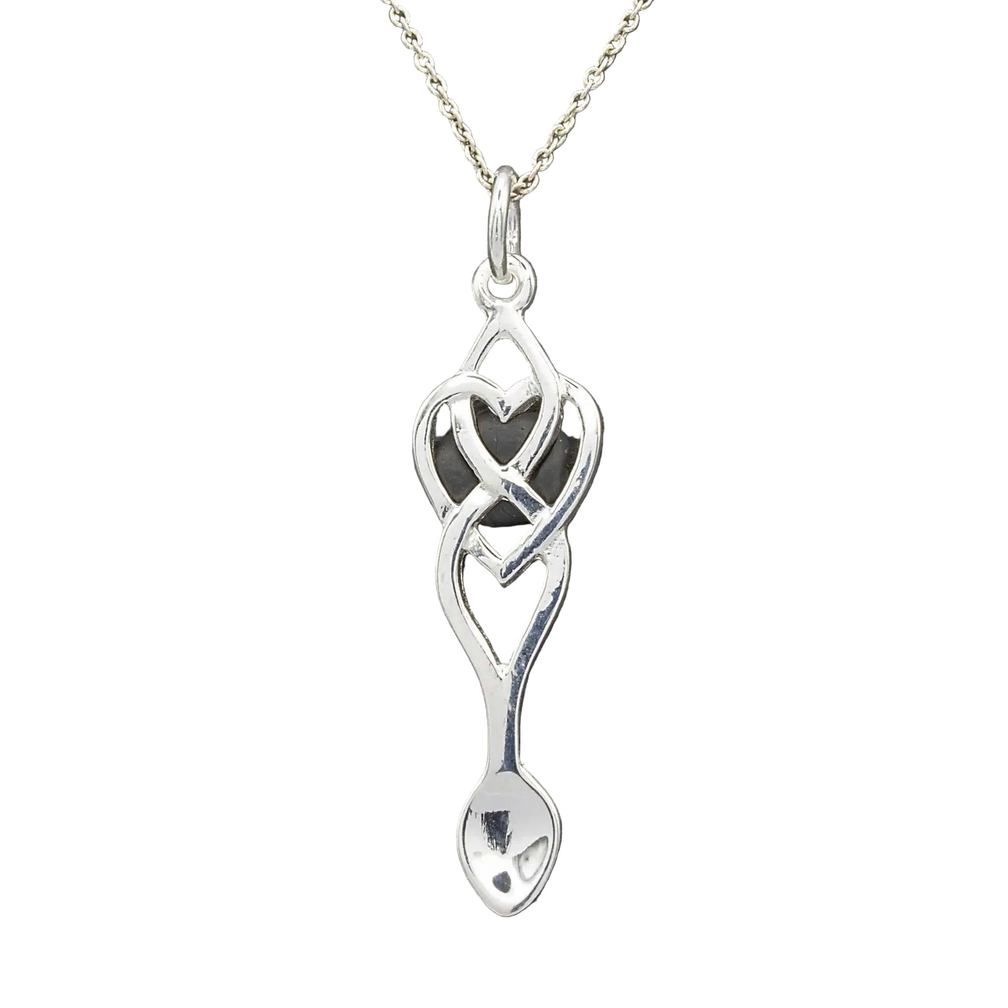 Welsh Love Spoon Necklace – Interlocking Heart