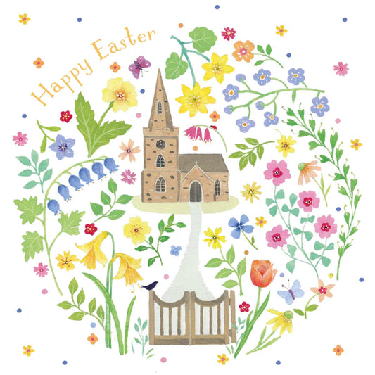 Easter 5 Card Pack - Church and Flowers