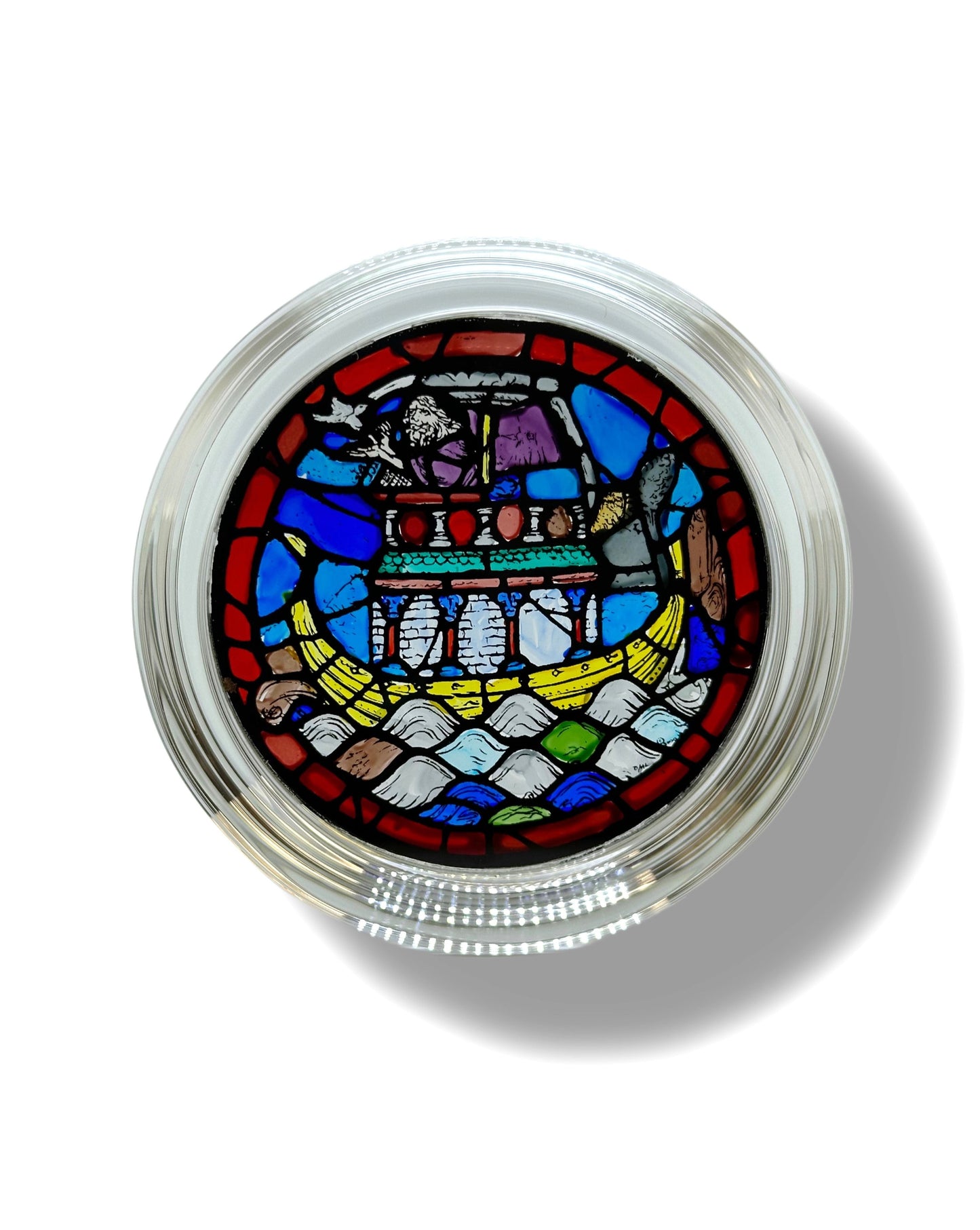 Stained Glass Paperweight - Lincoln Cathedral Noah's Ark