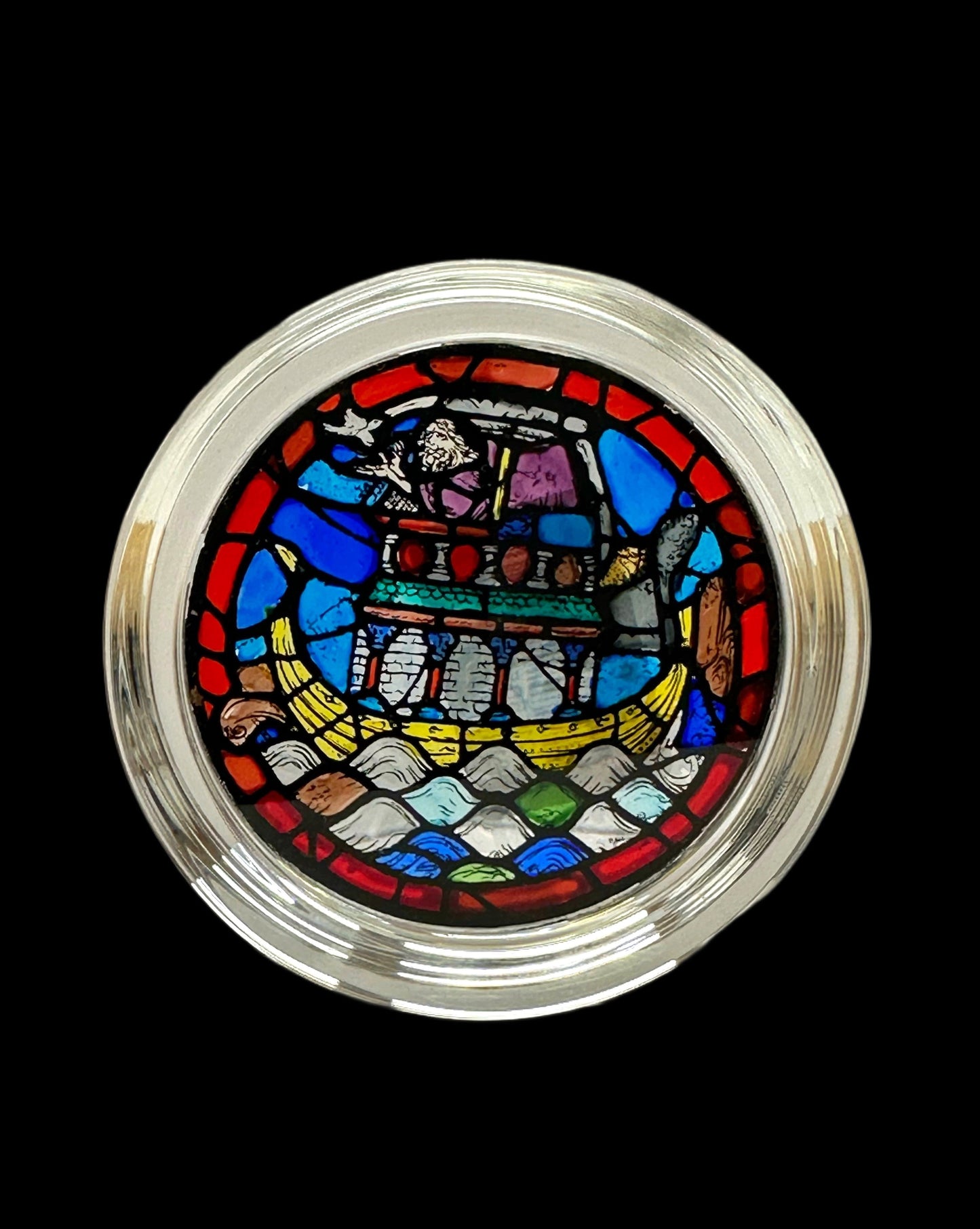 Stained Glass Paperweight - Lincoln Cathedral Noah's Ark