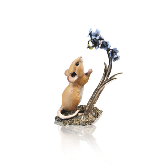 Richard Cooper Bronze - Mouse with Bluebells and Bee