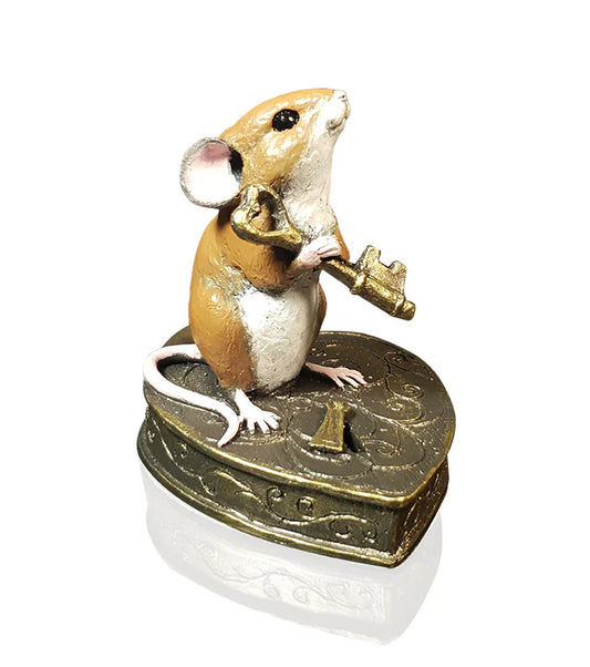 Richard Cooper Bronze - Mouse on Padlock