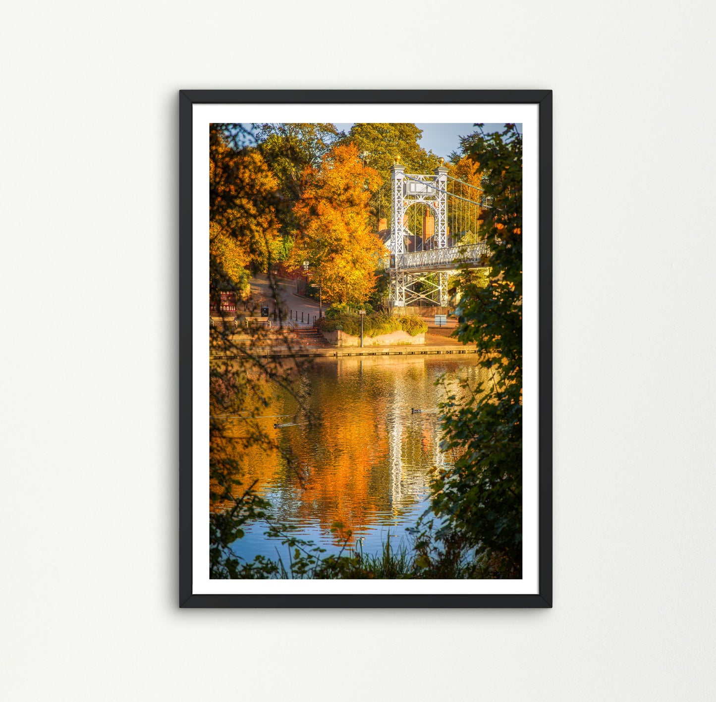 Queens Park Bridge, Chester in the Autumn