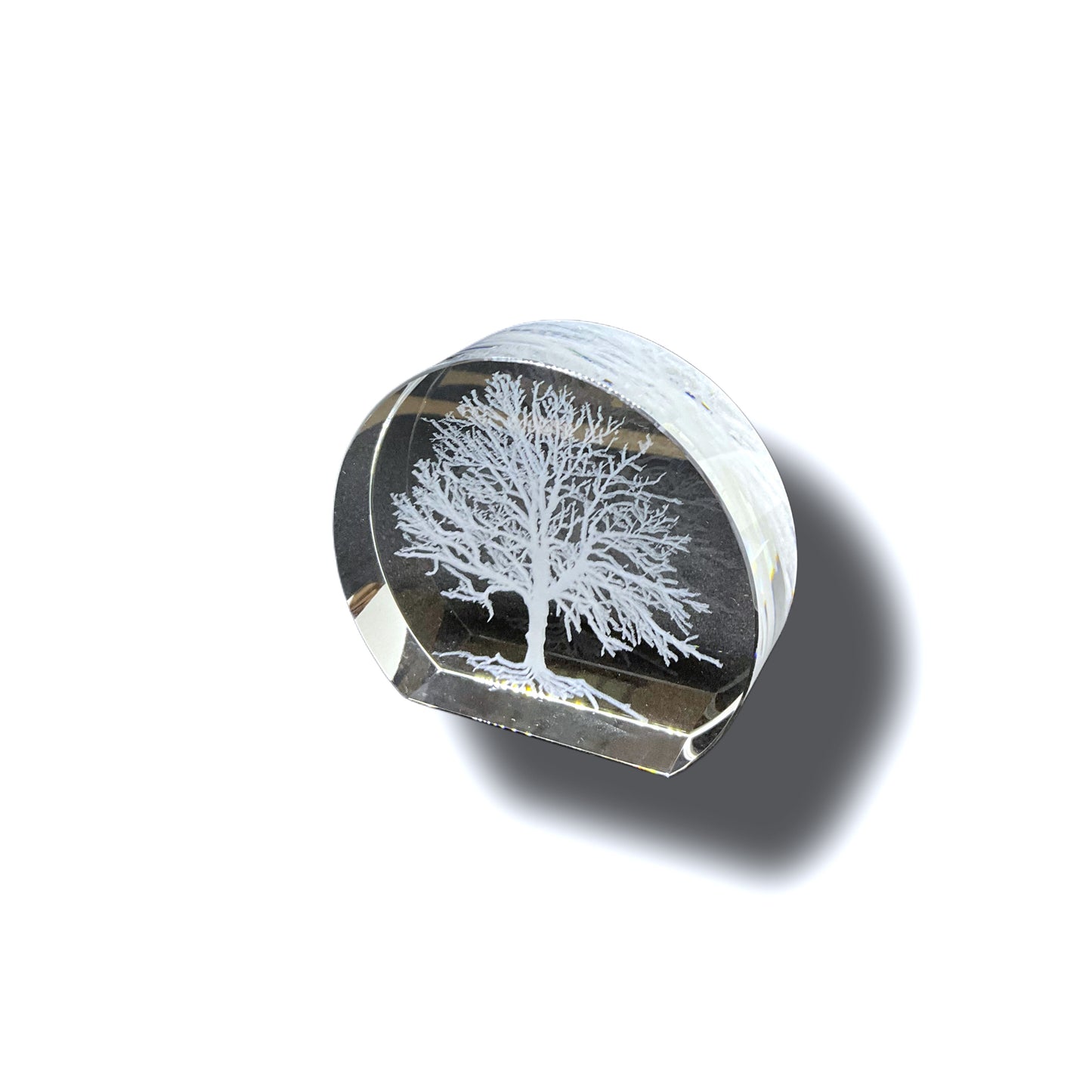 Engraved Glass Paperweight - Tree of Life