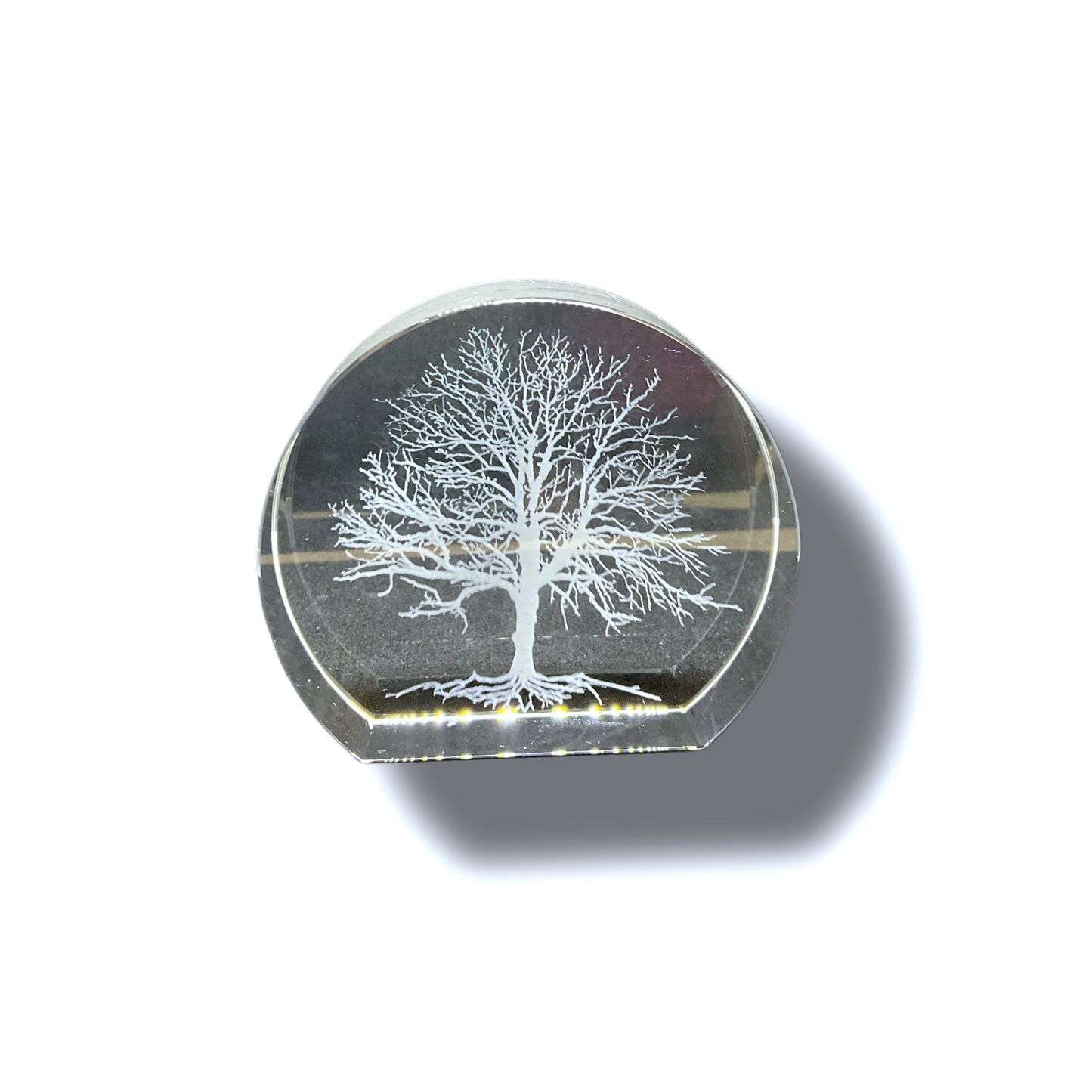 Engraved Glass Paperweight - Tree of Life