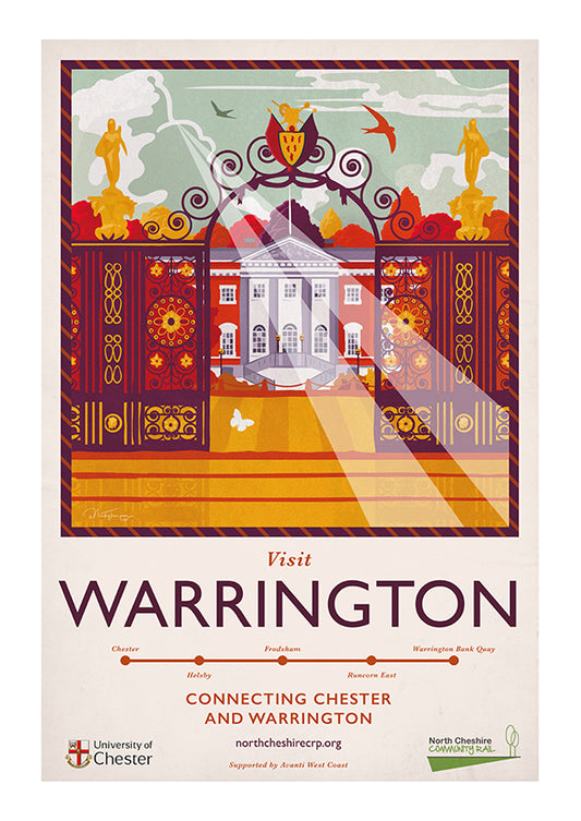 Warrington - Making Tracks A3 Poster